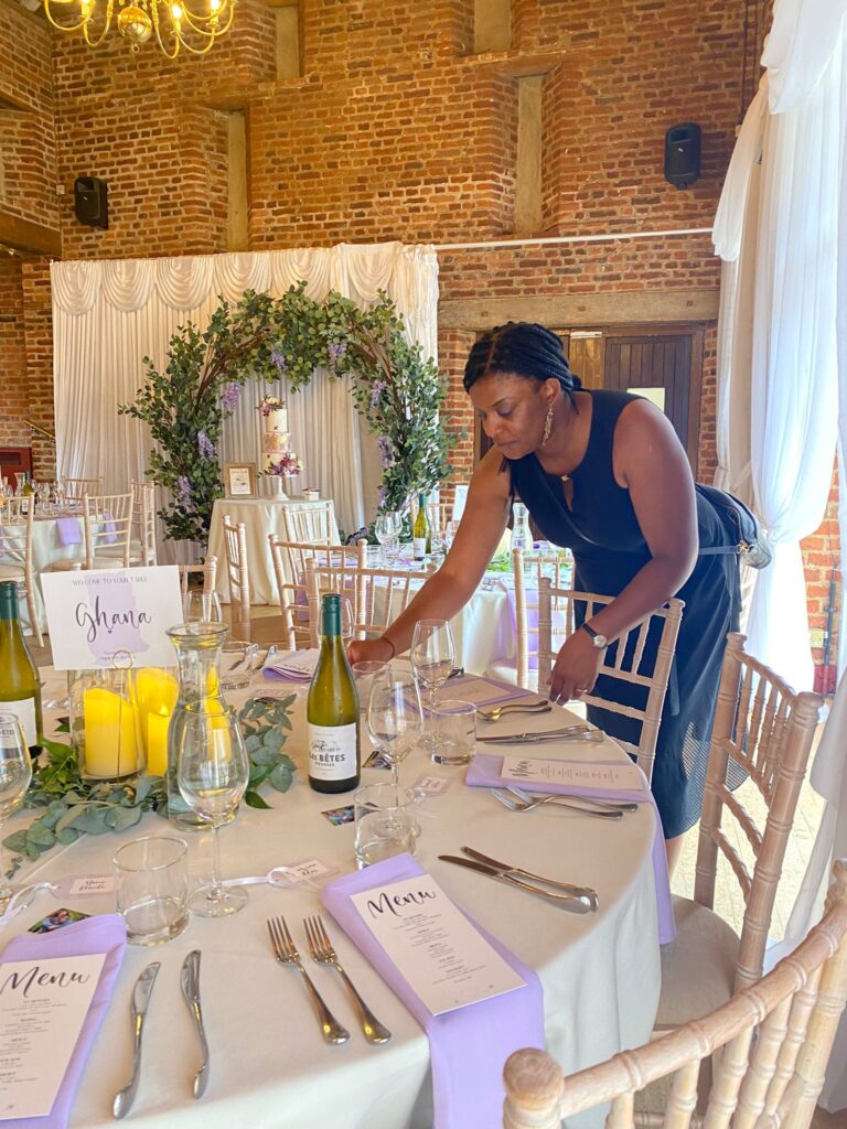 Natasha setting the table - Best Ways for a Christian Couple to Start Planning Their Wedding