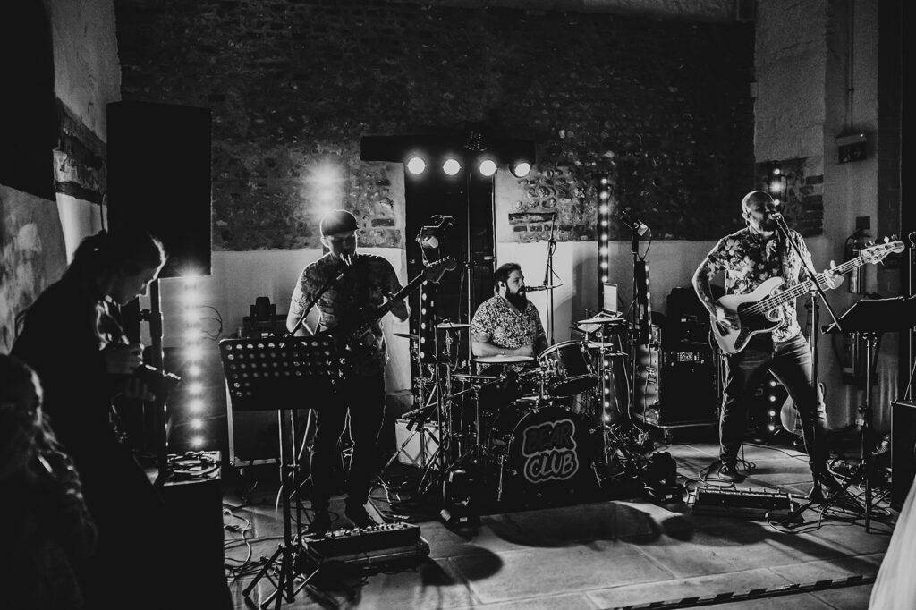 Bear club playing at Norfolk wedding venue