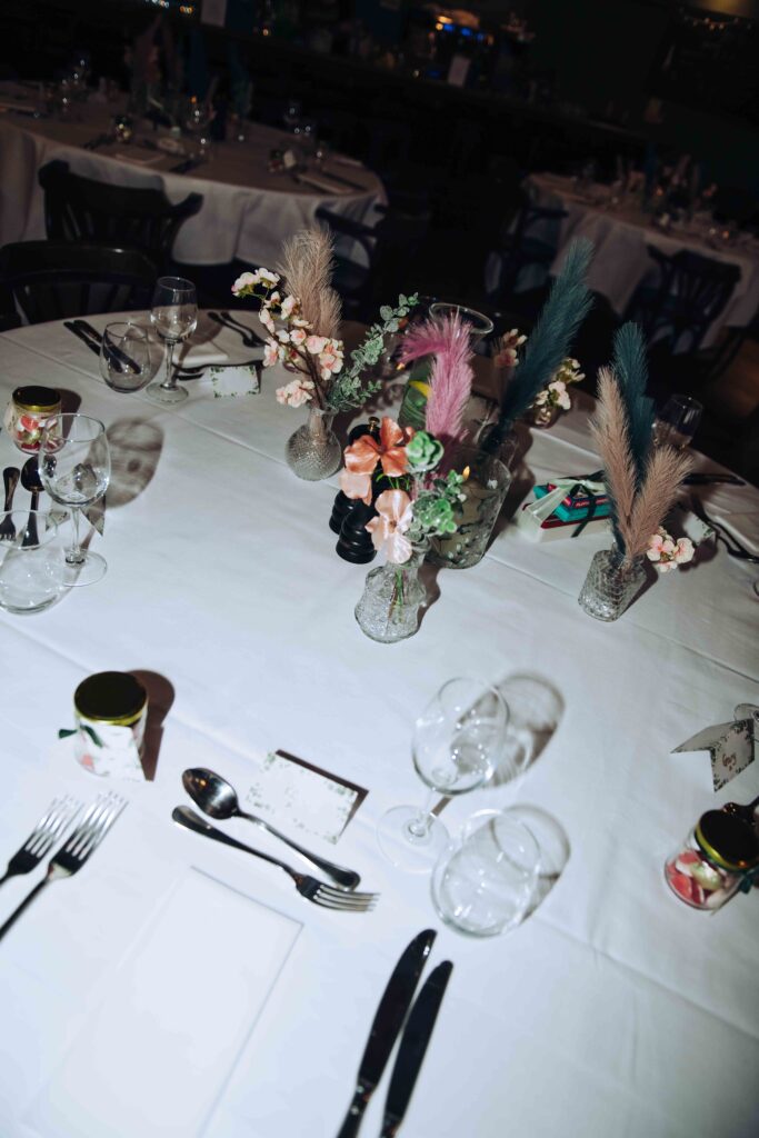 Direct flash portrait at wedding at Claridges in London