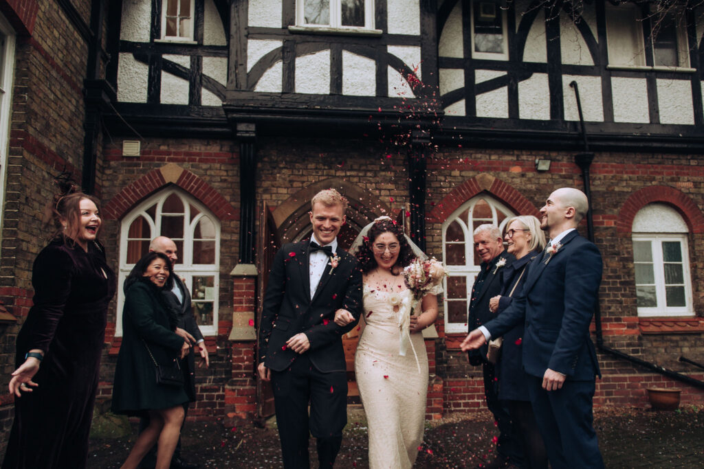 Confetti outside Aberdeen House in Ramsgate