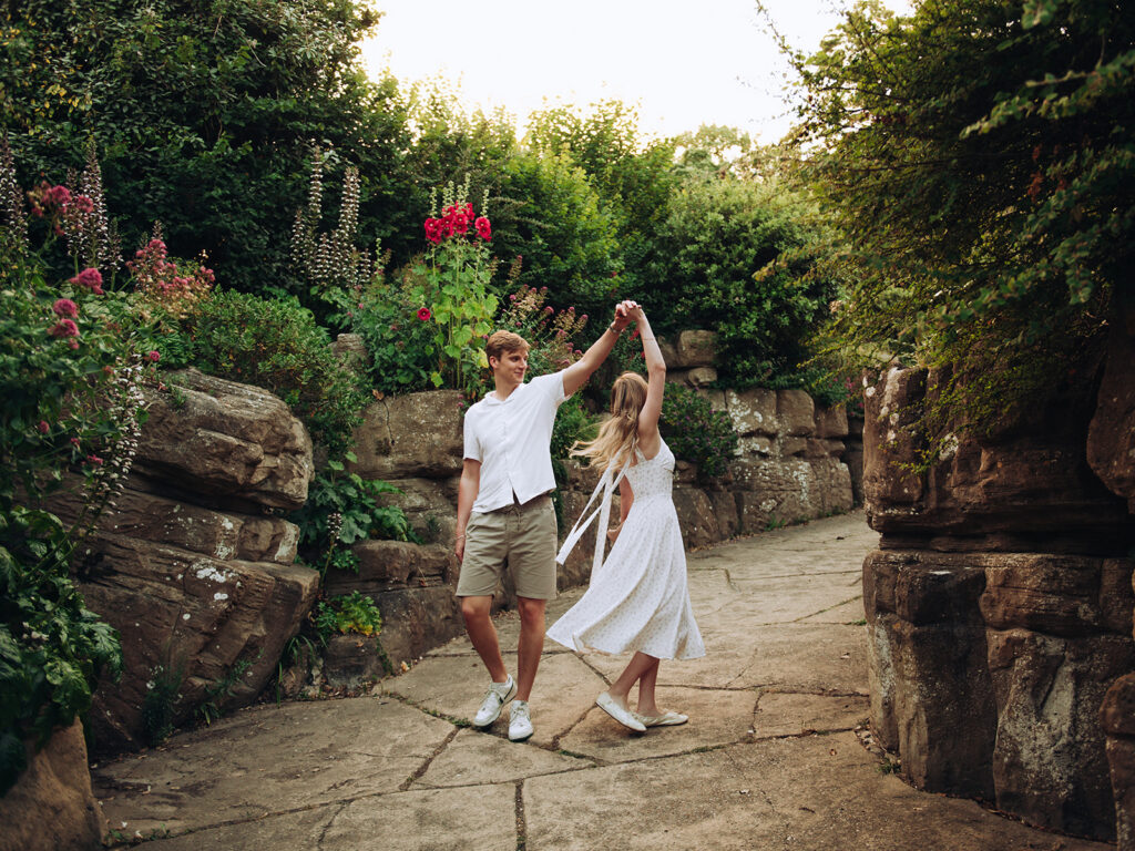 Bride and groom dancing in Courtstairs Westcliff Chine