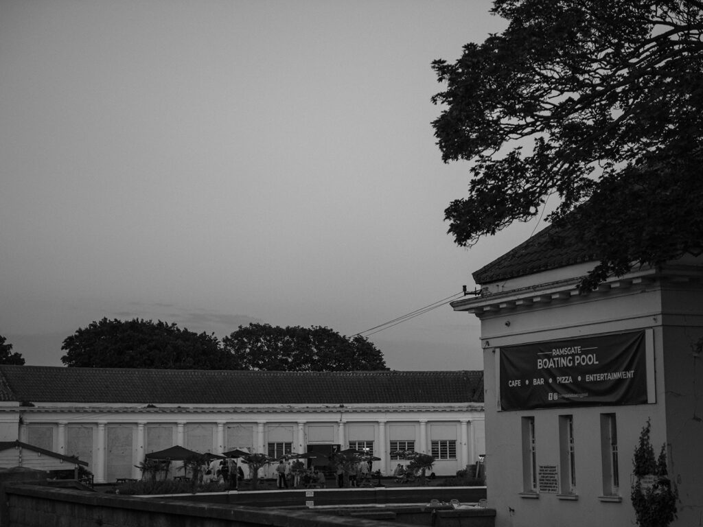 Monochrome image of Ramsgate Boating pool