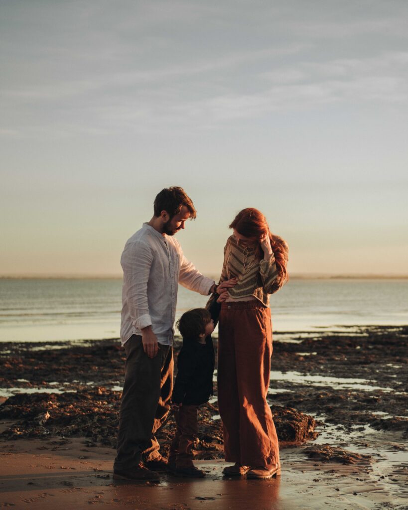 The Keenan's announcing their pregnancy at Ramsgate main sands one of the best engagement shoot locations in Thanet