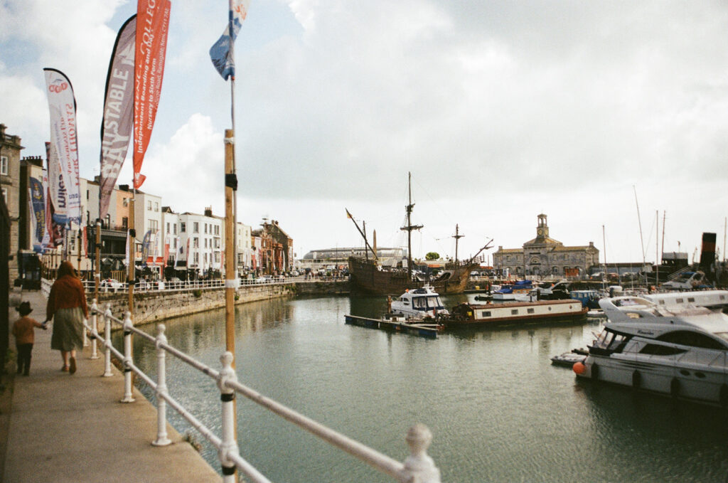 Analogue film photograph of Ramsgate Harbour one of the best engagement shoot locations in Thanet