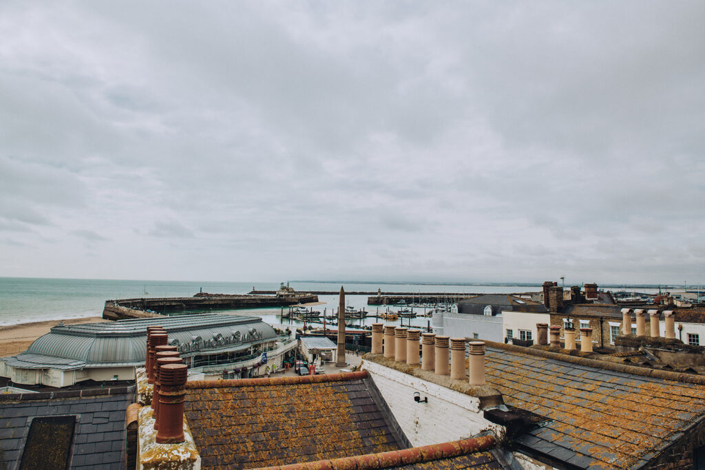 Ramsgate royal harbour view over houses