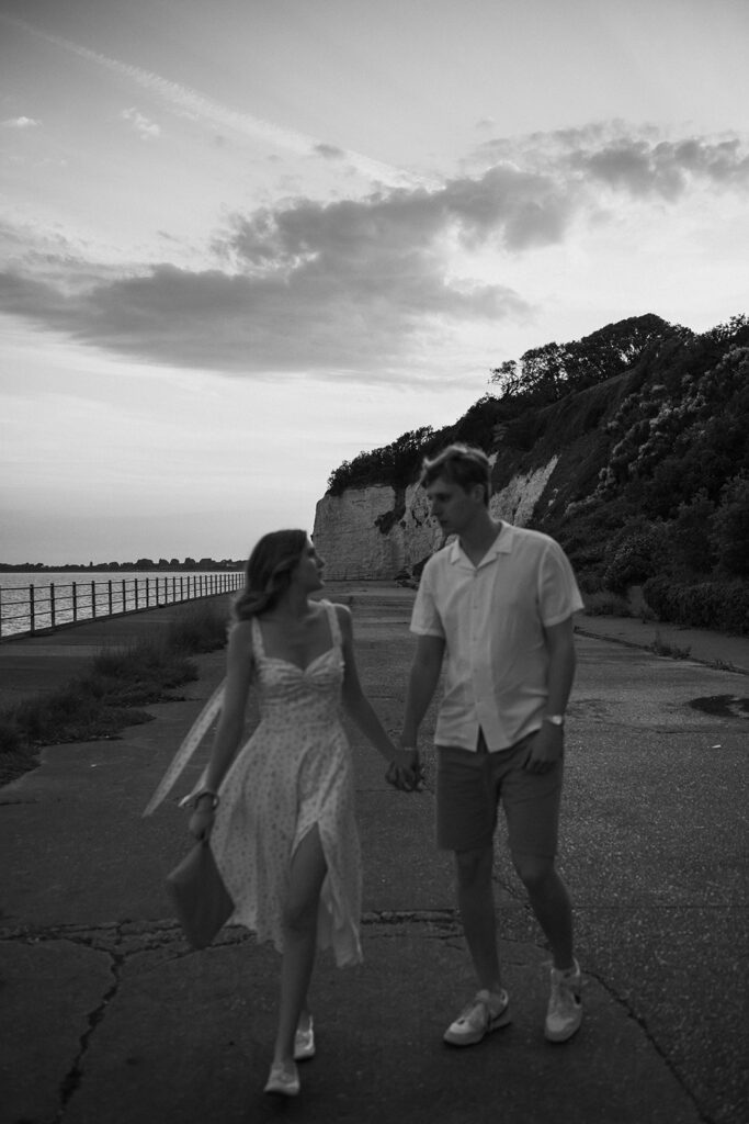 Newly engaged couple in Ramsgate Western Undercliff