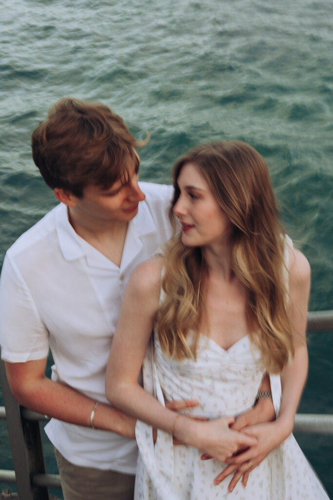 Blurry portrait of Gen Z couple at Ramsgate Western Undercliff