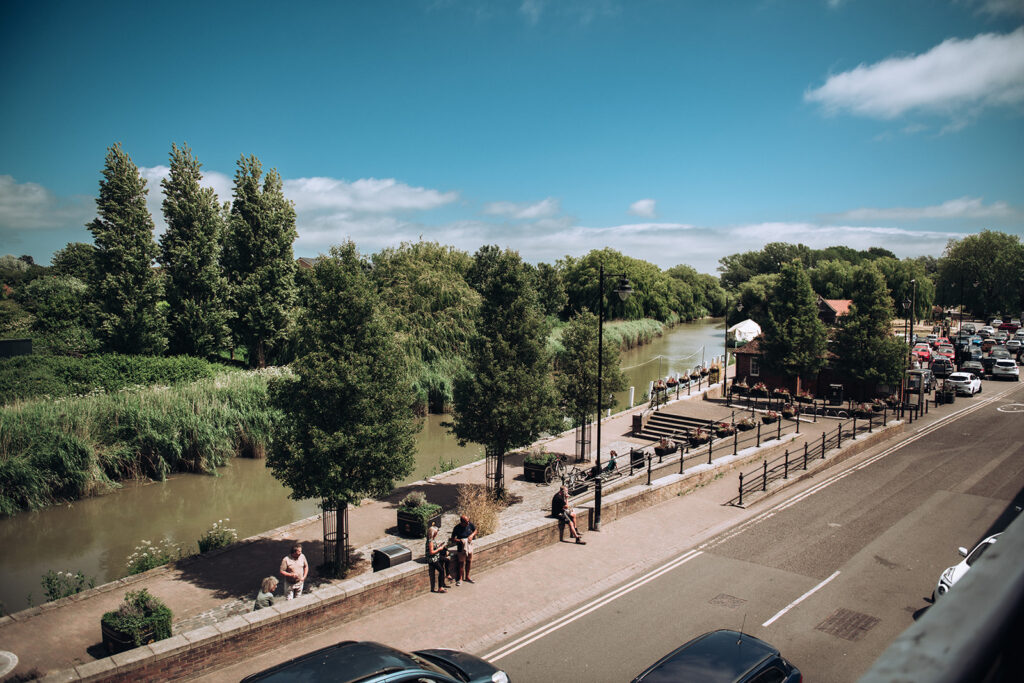 Sandwich Quay during a wedding one of the best engagement shoot locations in Thanet
