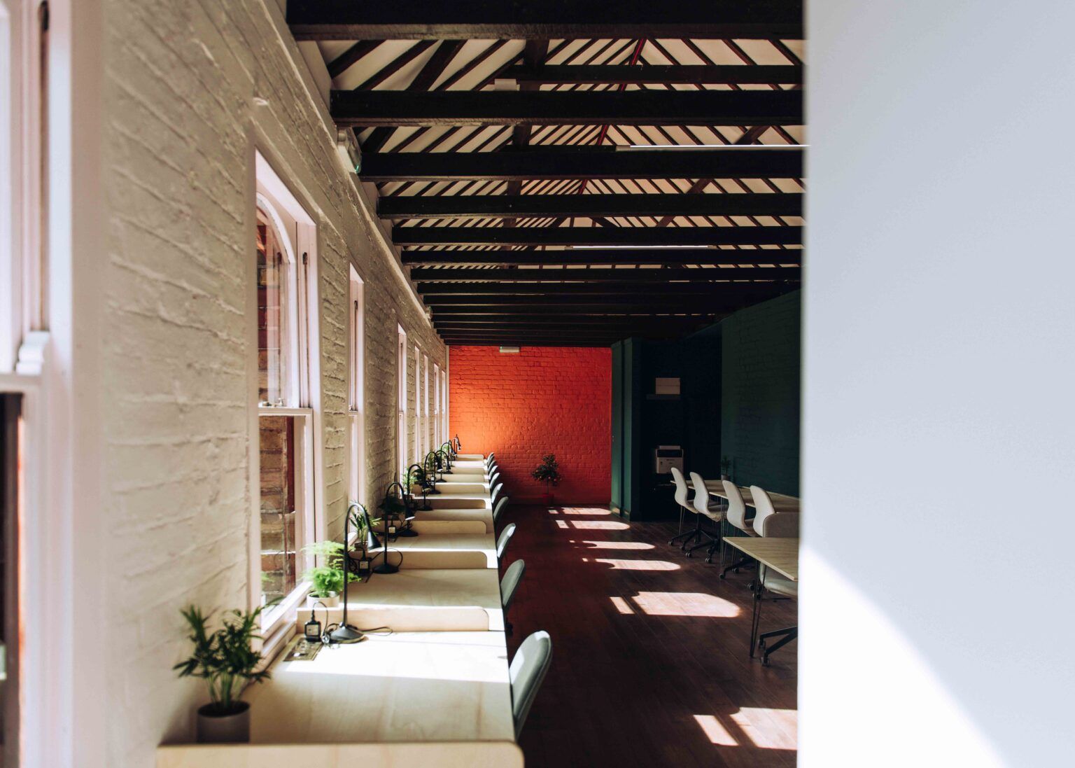 Interior view from the staircase at Ramsgate Works creative office space near Margate corporate business photography