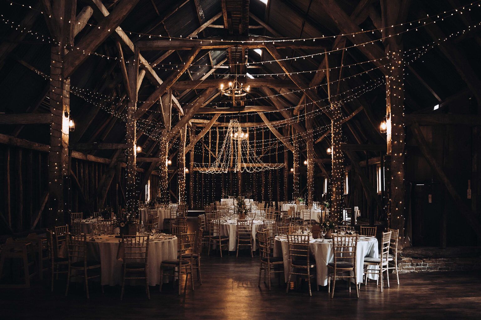 Fairy lights photographed by Manor Barn wedding photographer Tom Keenan