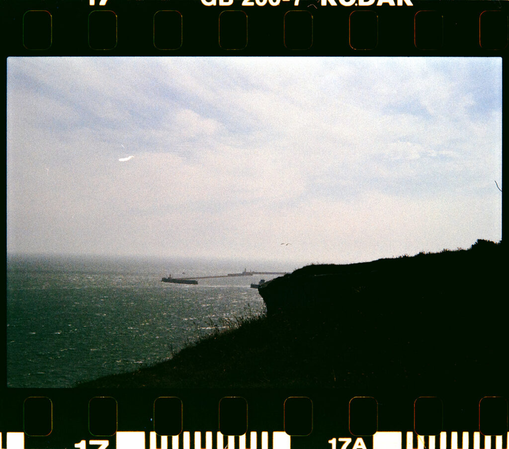 Analogue film scan of Dover port