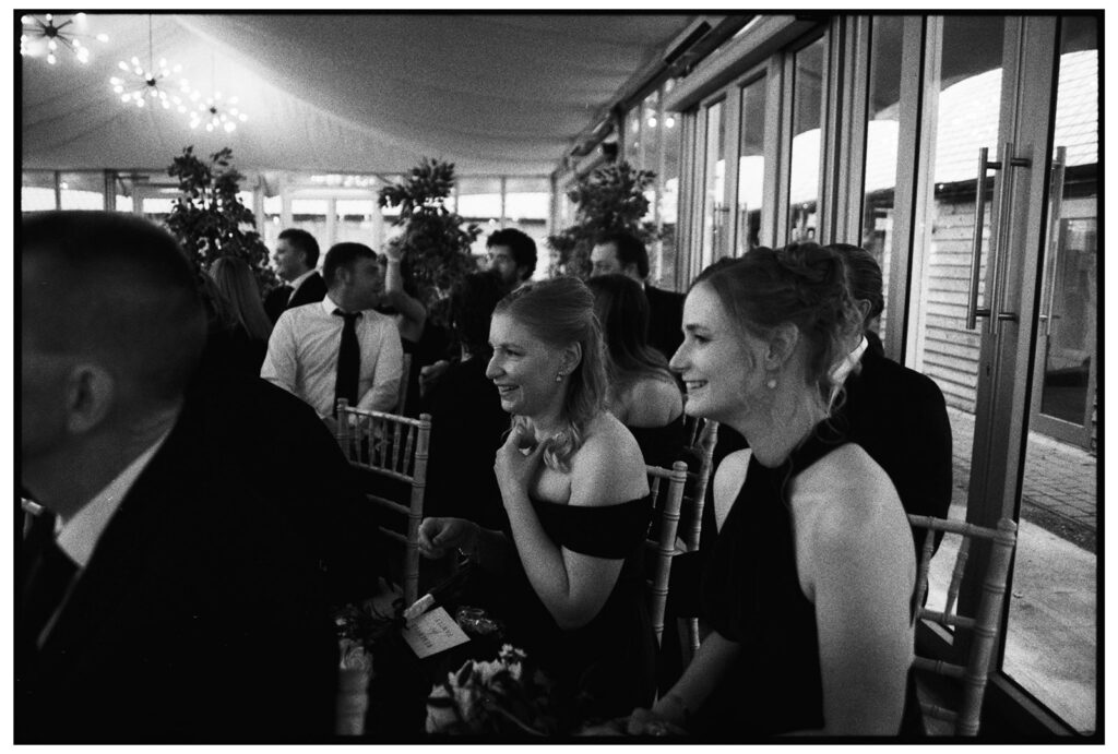Analogue film wedding photography at the night yard