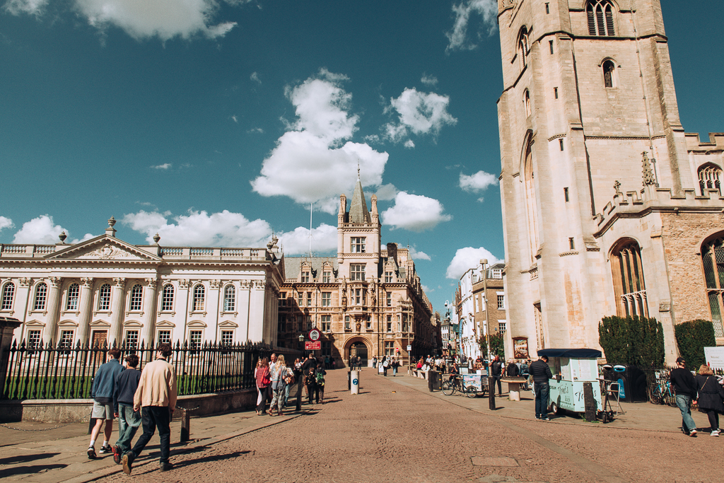 Cambridge high street during wedding