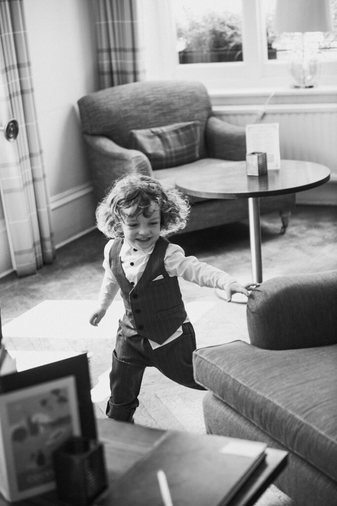 child running around