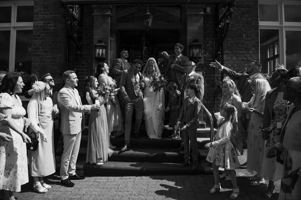 Confetti shot at the Bell Hotel
