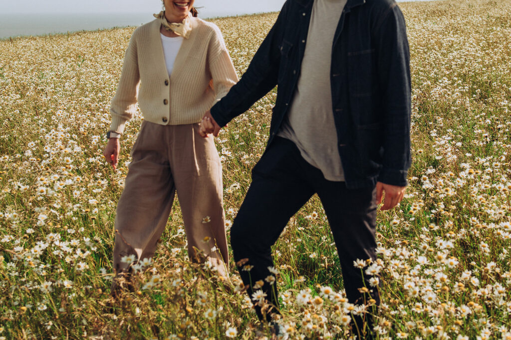 Editorial proposal portrait of newly engaged couple