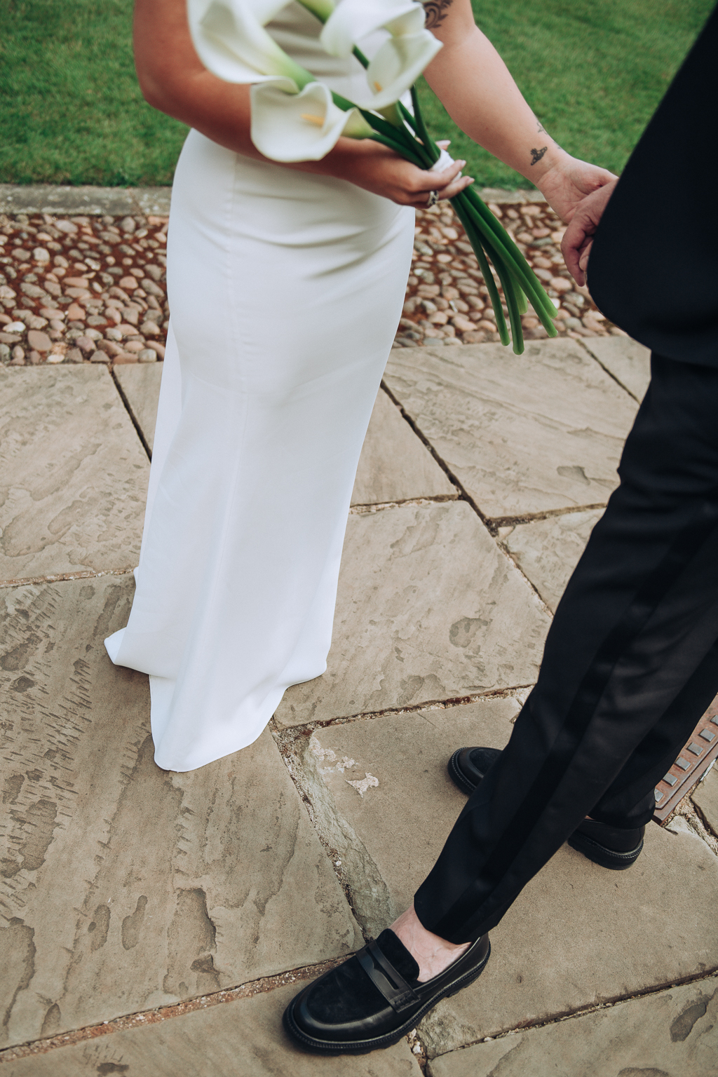 fashion wedding photographer with vivienne westwood dress, yves st laurent shoes