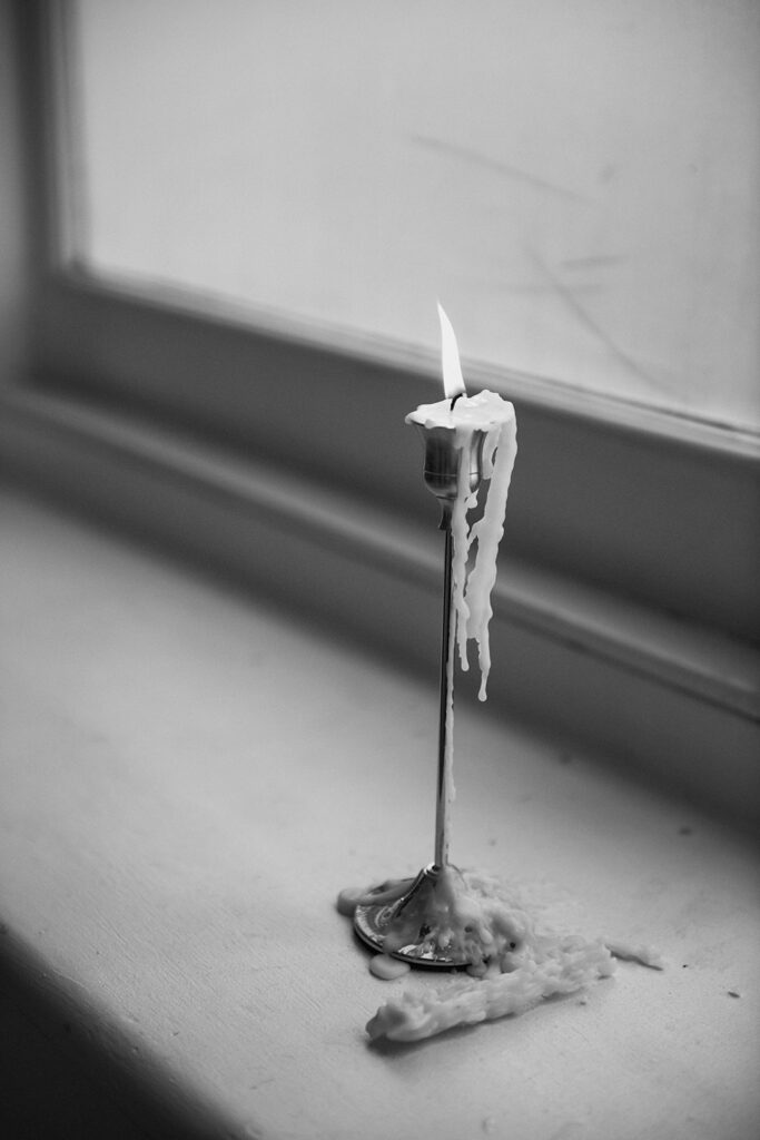 Fine art wedding photo of a candle 