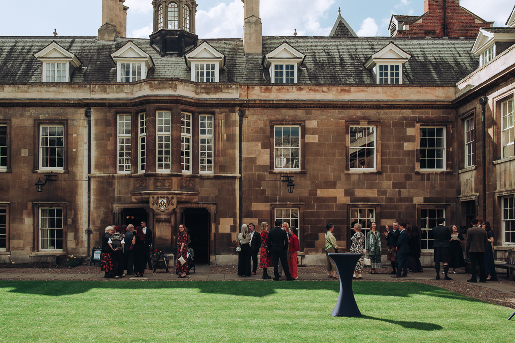A scene of a wedding in Cambridge