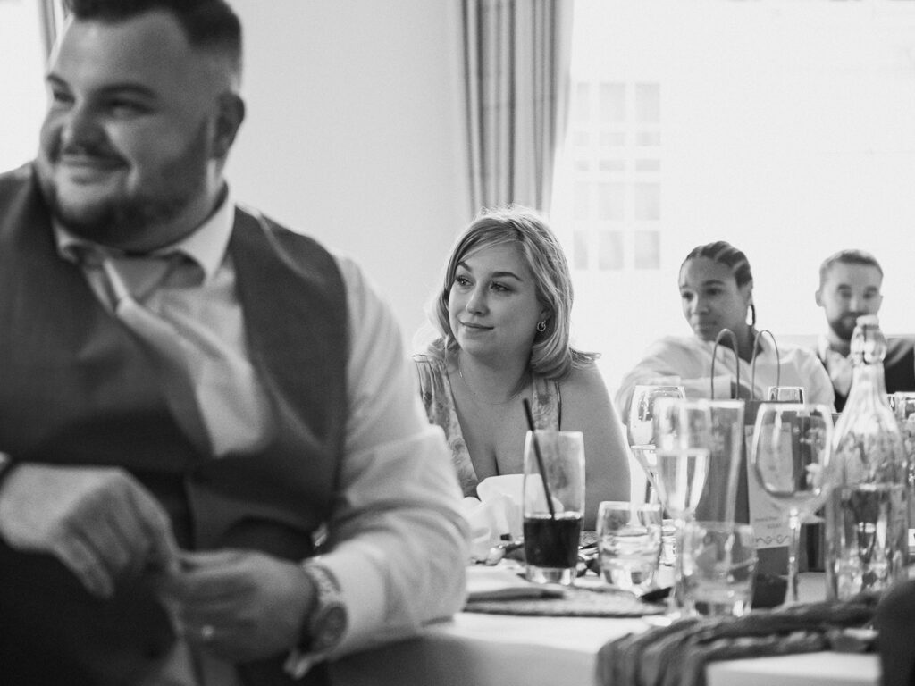 Wedding guests at wedding