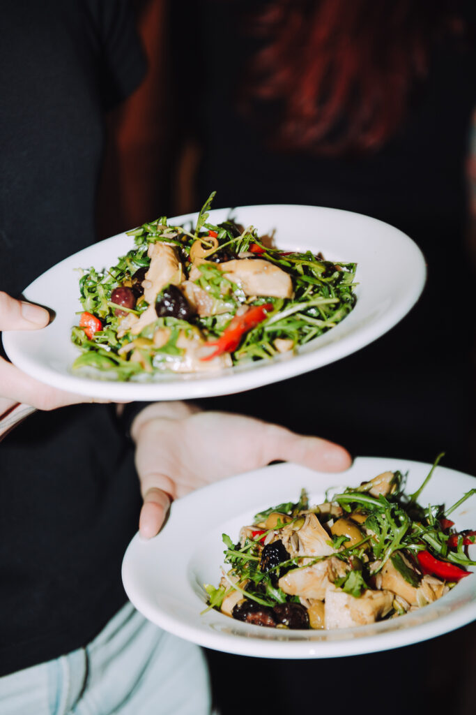 Wedding food being delivered