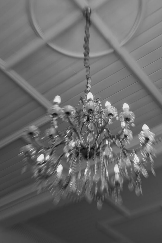 blurry photo of a chandelier 
