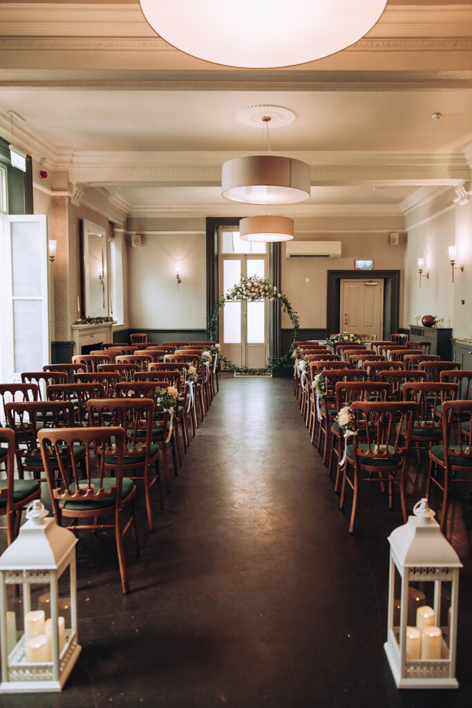 Wedding ceremony area at the bell hotel