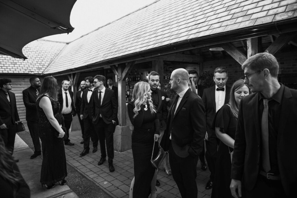 Editorial shot of guests at the night yard
