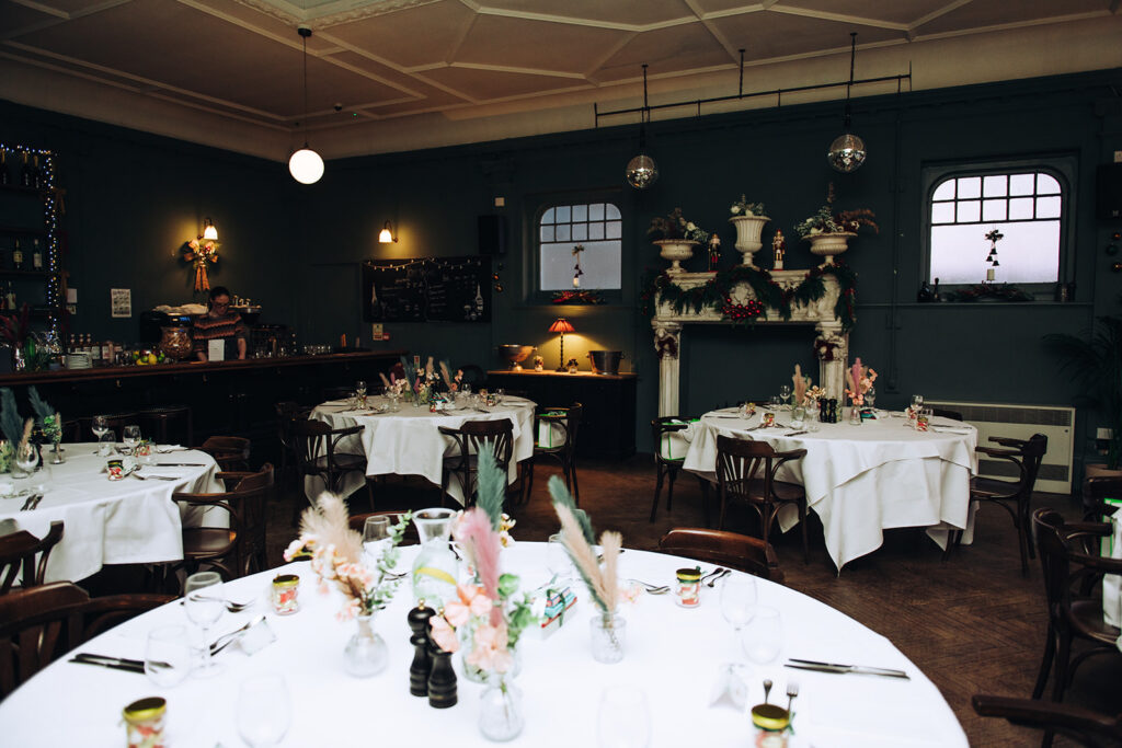Wedding reception setup at the House in Ramsgate