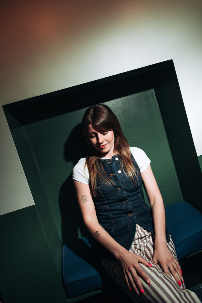 direct flash portrait of a counsellor