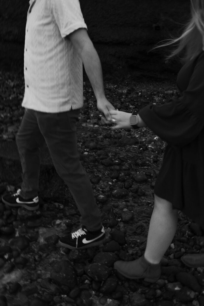 blurry portrait engaged