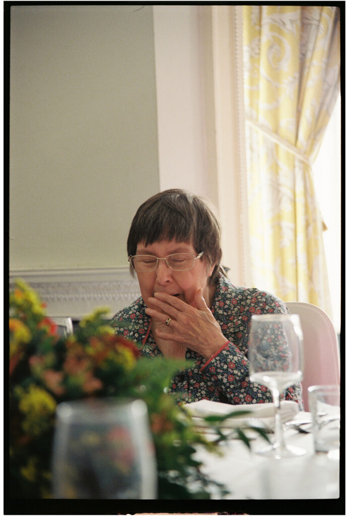 Birthday girl crying on film