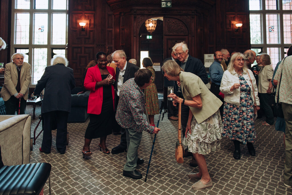 Friends chatting at Broome Park