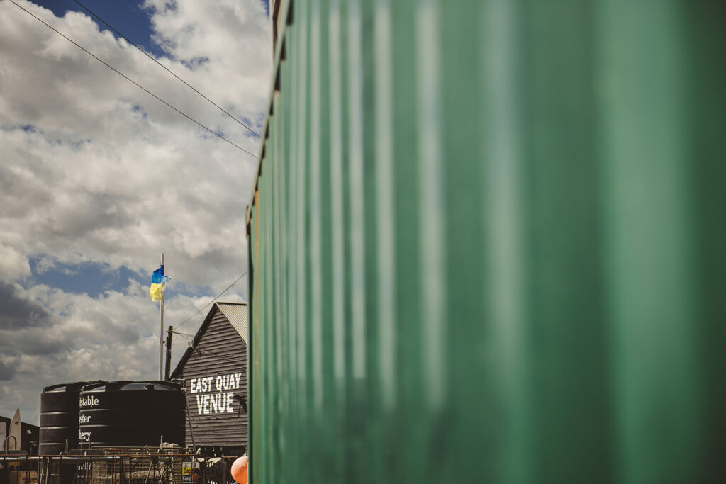 Windy weather at East Quay in Whitstable